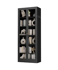 Streamdale Furniture 72" Tall Metal Kitchen Pantry Cabinet with 5 Adjustable Shelves