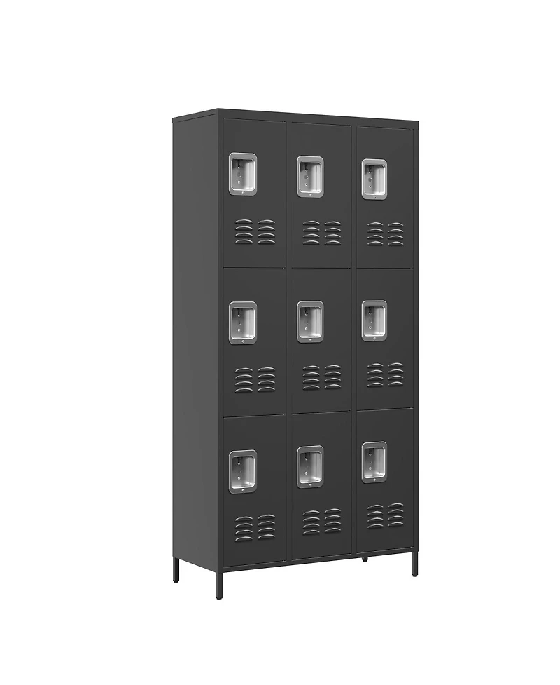 Streamdale Furniture 9-Door 72"H Metal Storage Locker Cabinet