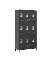 Streamdale Furniture 9-Door 72"H Metal Storage Locker Cabinet