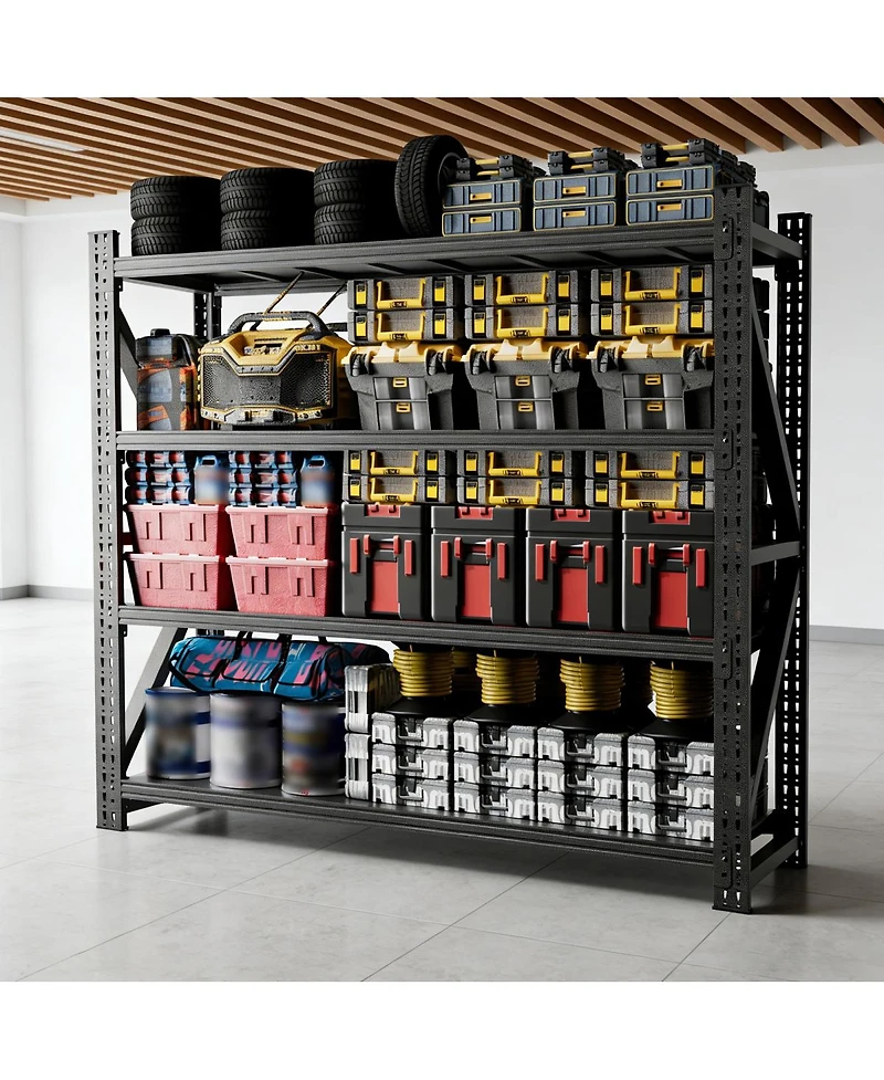 Streamdale Furniture Heavy Duty Adjustable Metal Garage Shelving Unit, 6000LBS Capacity