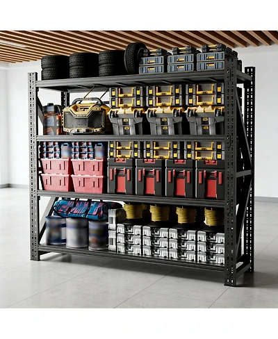 Streamdale Furniture Heavy Duty Adjustable Metal Garage Shelving Unit, 6000LBS Capacity