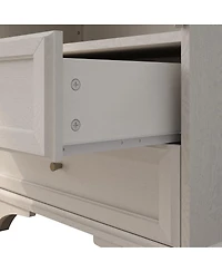 Streamdale Furniture Glass Door Display Cabinet with 2 Drawers and Adjustable Shelf