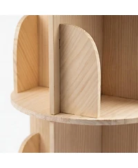 Streamdale Furniture 5-Tier Rotating Wooden Bookshelf, 360 Spinning Floor Standing Display Shelf