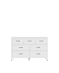 Streamdale Furniture 7-Drawer Wide Metal Storage Dresser for Bedroom and Living Room