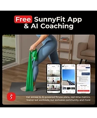 Sunny Health & Fitness 5-Level Resistance Band Set, 3-30 lbs