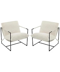 gaomon Sling Accent Chairs Set of 2, Upholstered Armchairs with Soft Cushion