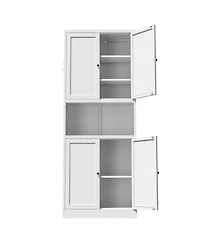 Streamdale Furniture 72" Steel Kitchen Pantry Cabinet with Countertop and Adjustable Shelves