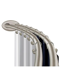 Utopia Alley 45-72" Aluminum Adjustable Wall Mounted Double Curved Shower Rod, Rust-Proof