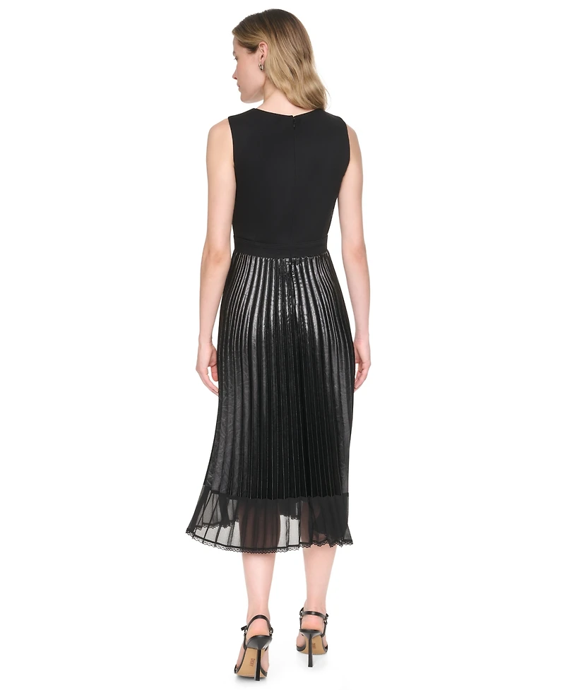 Dkny Women's Scoop Neck Sleeveless Midi Dress