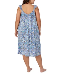 Ellen Tracy Plus Sleeveless Midi Nightgown