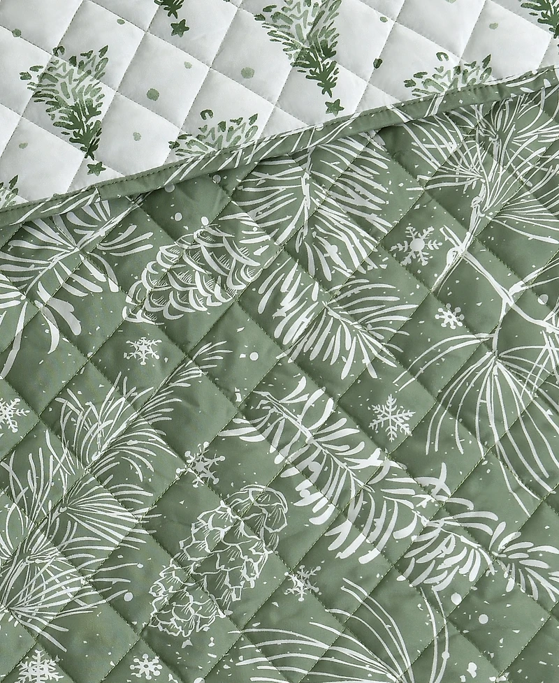 Lenox Pinecone Winter 2-Piece Quilt Set, Twin