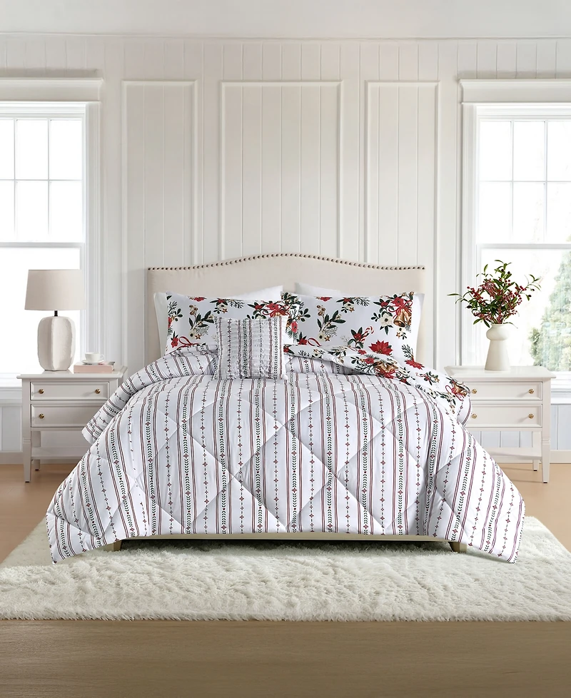 Lenox Christmas Trimmings 4-Piece Comforter Set, King