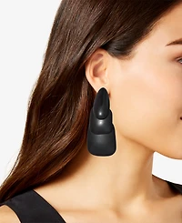 Donna Karan New York Black-Tone Resin Linear Drop Earrings