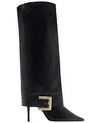 Arezzo Women's Kenny Mid Stiletto Buckle Dress Boots