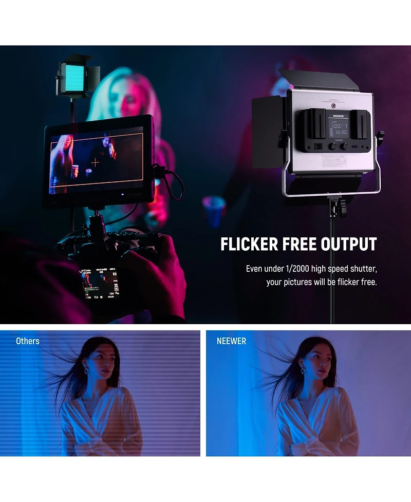 Neewer Camera Tripod with 50W, 5600K, CRI97