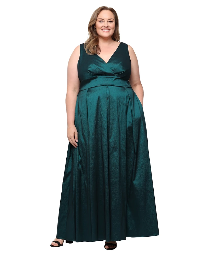 Alex Evenings Plus Sleeveless Taffeta Ball Gown