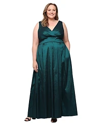 Alex Evenings Plus Sleeveless Taffeta Ball Gown