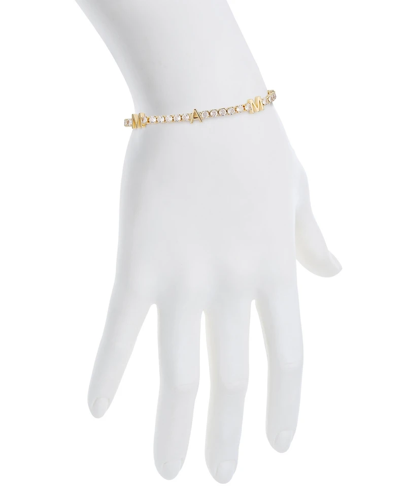 Unwritten Cubic Zirconia "Mama" Tennis Bracelet