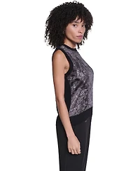 Karl Lagerfeld Paris Women's Sleeveless Crewneck Sweater