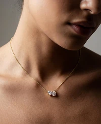 The M Jewelers Cubic Zirconia Heart Pear Necklace