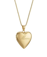 The M Jewelers Mom Engraved Photo Locket Necklace