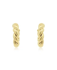 The Lovery Chunky Twist Hoop Earrings Plated Over Brass