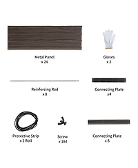 Streamdale Furniture 2-Pack 74.6" Metal Raised Garden Bed Kit with Reinforcing Rods