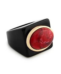 Robert Lee Morris Soho Gold Jasper Stone Cocktail Ring