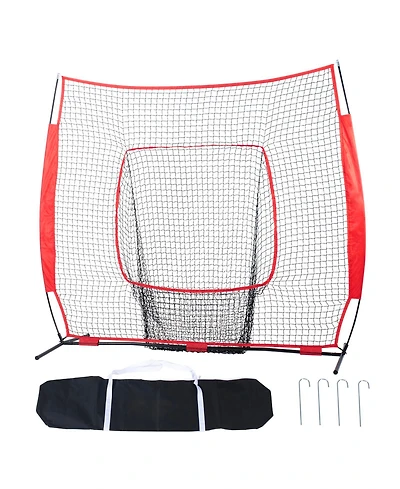 Vevor 7x7 ft Baseball Softball Practice Net Hitting Batting Training Carry Bag