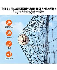 Vevor 55FT Softball Baseball Cage Netting Heavy Duty Pe Pitching Batting Net