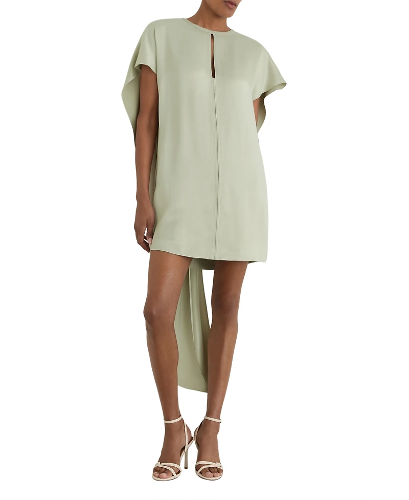 Reiss Women's Alice Satin Cape-Detail Mini Dress