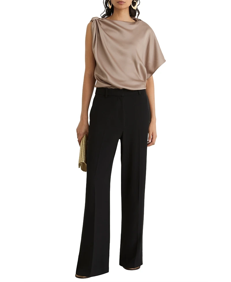 Reiss Women's Kezia Satin Draped One-Shoulder Top