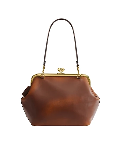 Coach Kiss-Lock Loved Leather Small Frame Shoulder Handbag 27