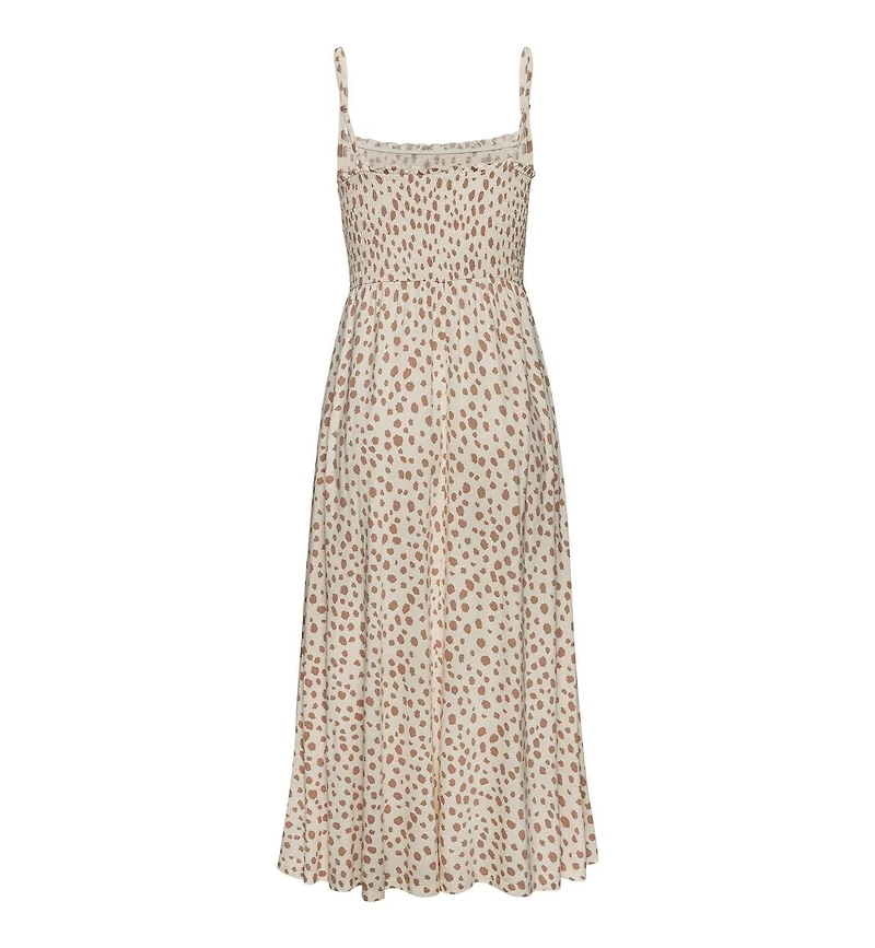 Lascana Women's Smocked Dot Print Dress