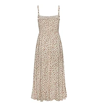 Lascana Women's Smocked Dot Print Dress