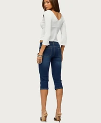 Edikted Women's Mar V Neck Quarter Sleeve Top