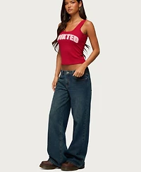 Edikted Women's Girly Ribbed Tank Top