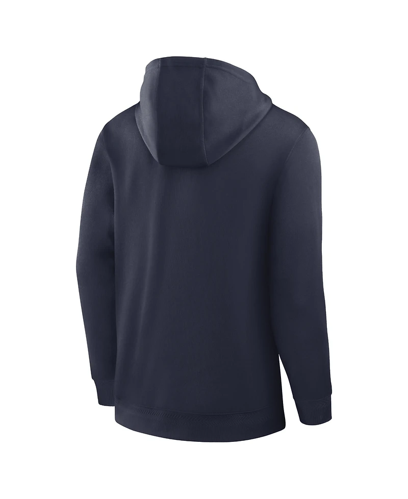 Jordan Men's Navy Michigan Wolverines Coaches Premium Dri-fit Quarter-Zip Hoodie