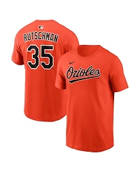 Nike Men's Adley Rutschman Orange Baltimore Orioles Name & Number T-Shirt