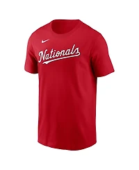 Nike Men's James Wood Red Washington Nationals Name & Number T-Shirt