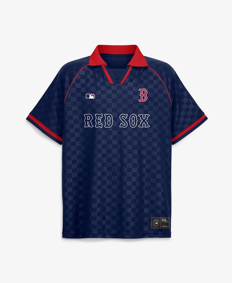 Fanatics Men's Navy Boston Red Sox Homerun Raglan V-Neck Polo Shirt