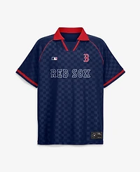 Fanatics Men's Navy Boston Red Sox Homerun Raglan V-Neck Polo Shirt