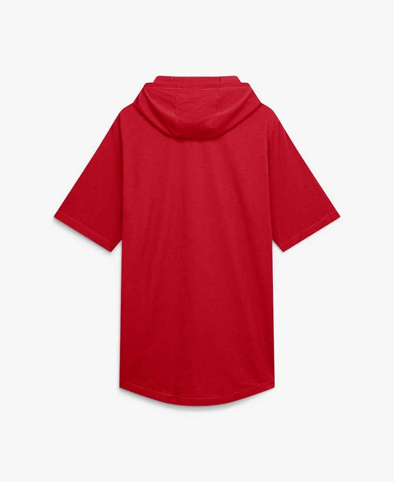 Nike Men's Red Cincinnati Reds Arched Wordmark Tri-Blend Hooded T-Shirt