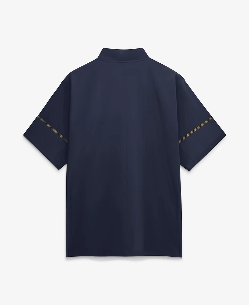 Jordan Men's Navy Michigan Wolverines 2026 Sideline Short Sleeve Quarter-Zip Coach Shirt