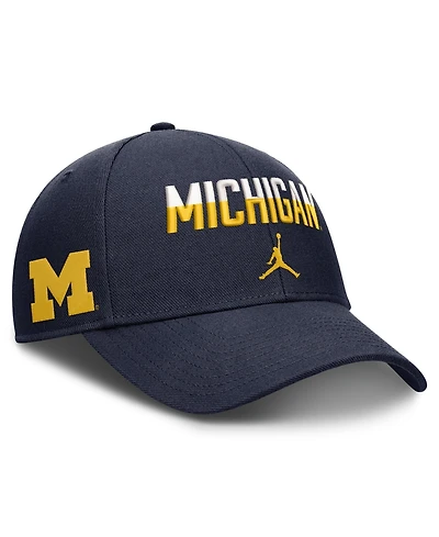 Jordan Men's and Women's Navy Michigan Wolverines 2026 On-Field Gameday Rise Adjustable Hat