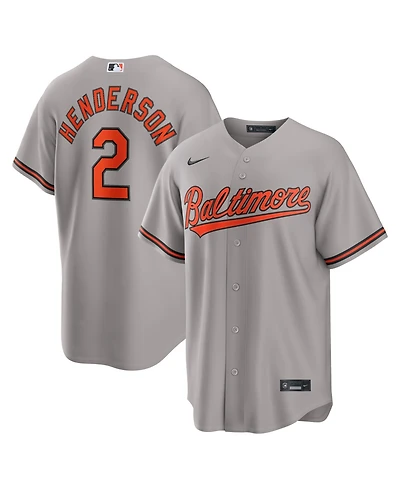 Nike Men's Gunnar Henderson Gray Baltimore Orioles Road Replica Jersey