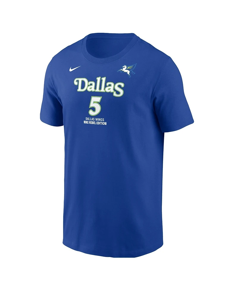Nike Men's Paige Bueckers Blue Dallas Wings Name & Number Rebel Edition T-Shirt