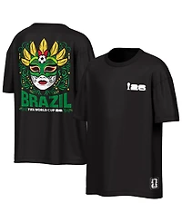 Outerstuff Men's Black Brazil Fifa World Cup 2026 Rally Oversized T-Shirt