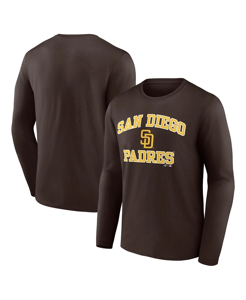 Logo Athletic Men's Brown San Diego Padres Heart Soul Long Sleeve T-Shirt