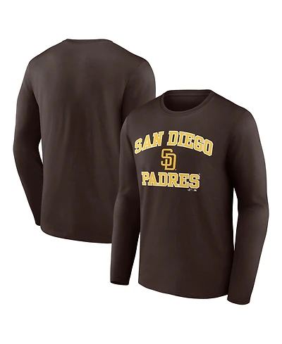 Logo Athletic Men's Brown San Diego Padres Heart Soul Long Sleeve T-Shirt